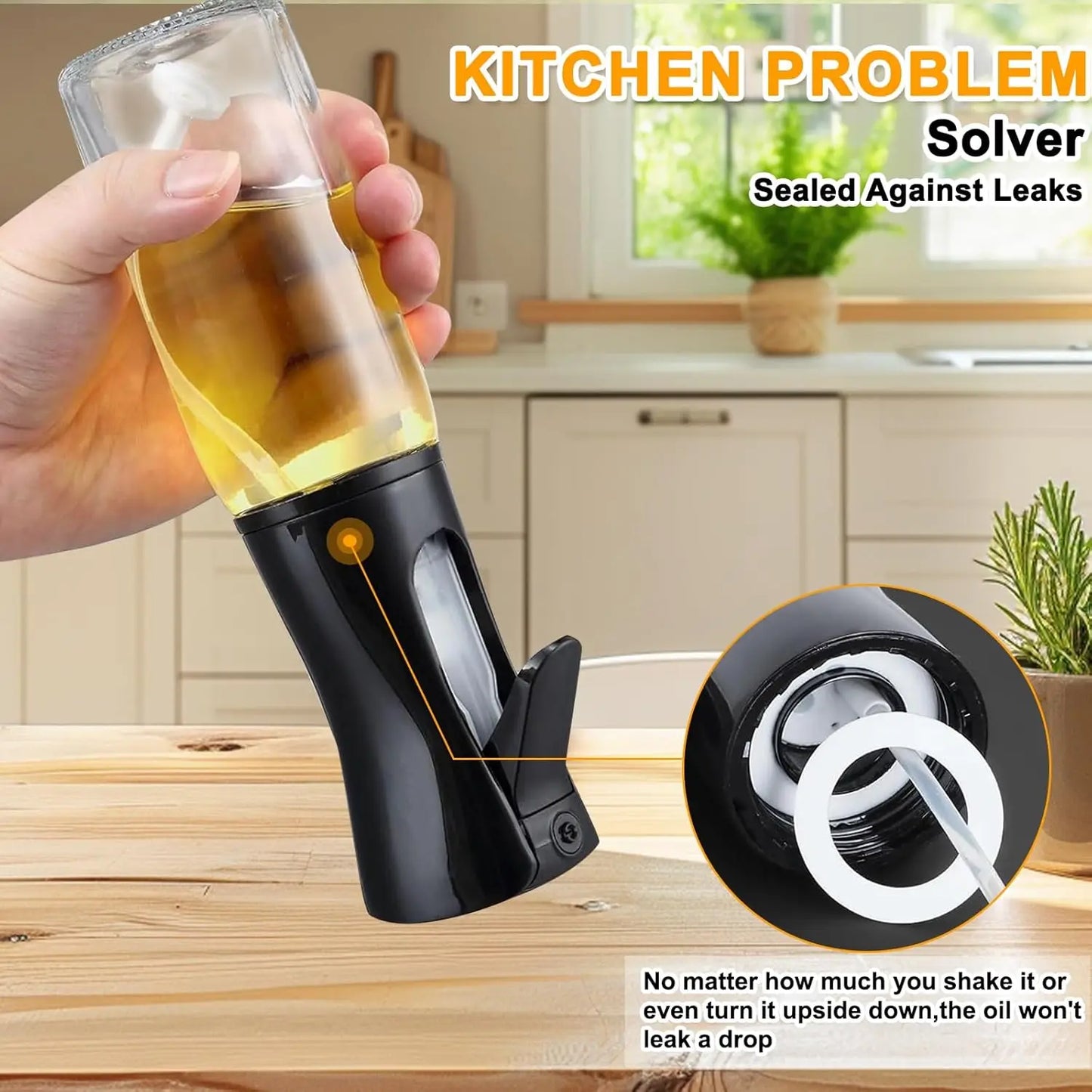 Oil Sprayer for Cooking,300ml Olive Oil Spritzer,Oil Sprayer for Air Fryer, Salad,BBQ,Roasting Peaceful Pleasures Health and Wellness