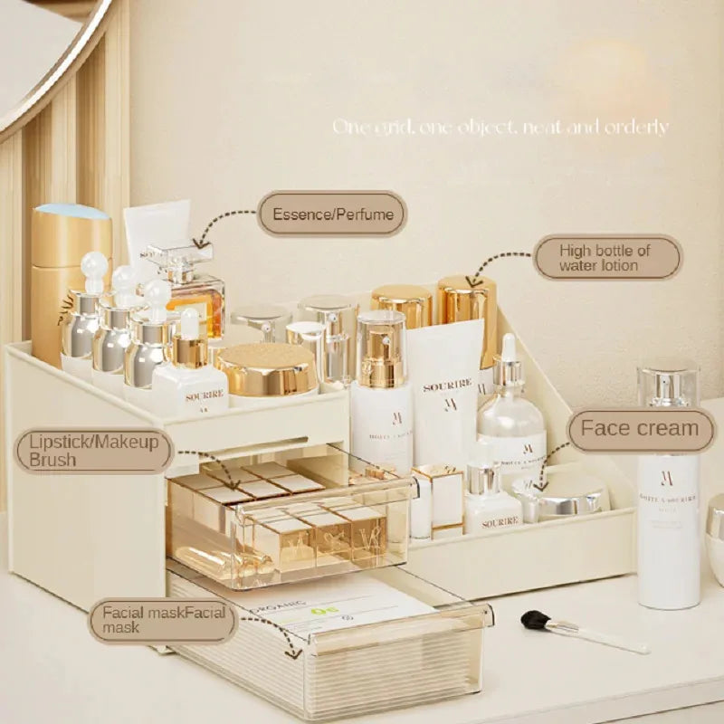 Clear Drawer Makeup Organizer – Cosmetic & Skincare Storage Box