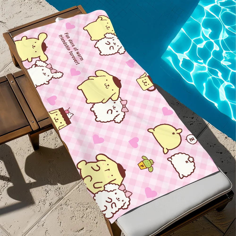 Pompompurin Quick-Dry Beach Towel | Cartoon Sports Travel Towel