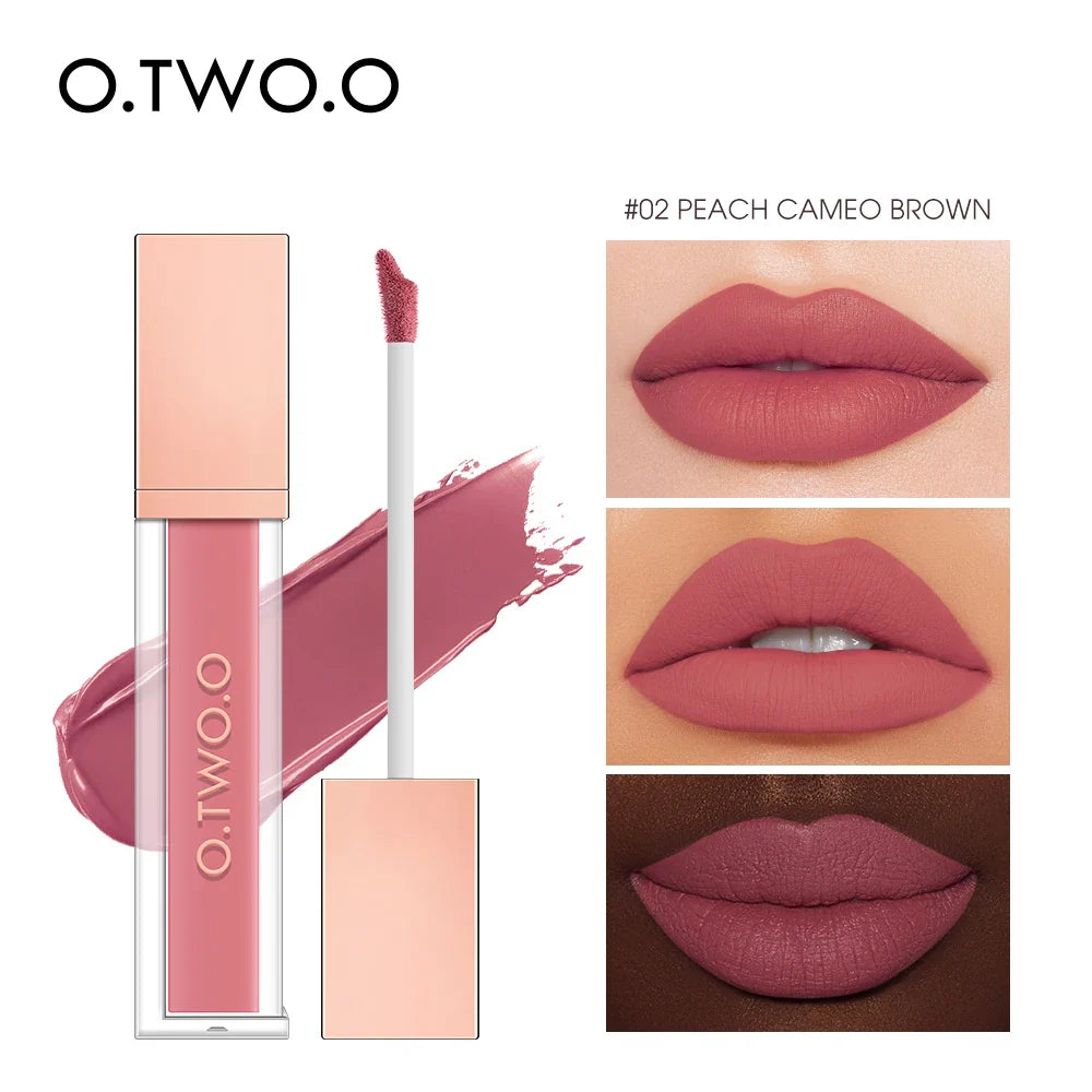 O.TWO.O Velvet Matte Liquid Lipstick – 12 Shades Waterproof