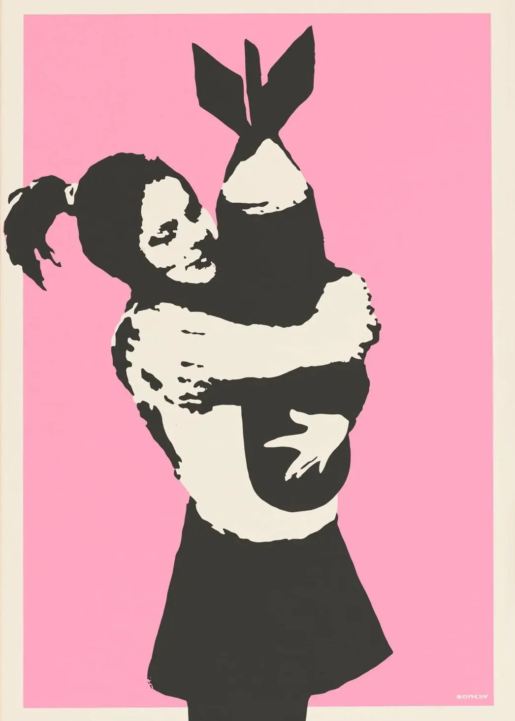 Banksy Graffiti Canvas Print | Anti-War Street Art Wall Poster Canvas Wall Art Print Peaceful Pleasures Health and Wellness 1 20x30cm Unframed