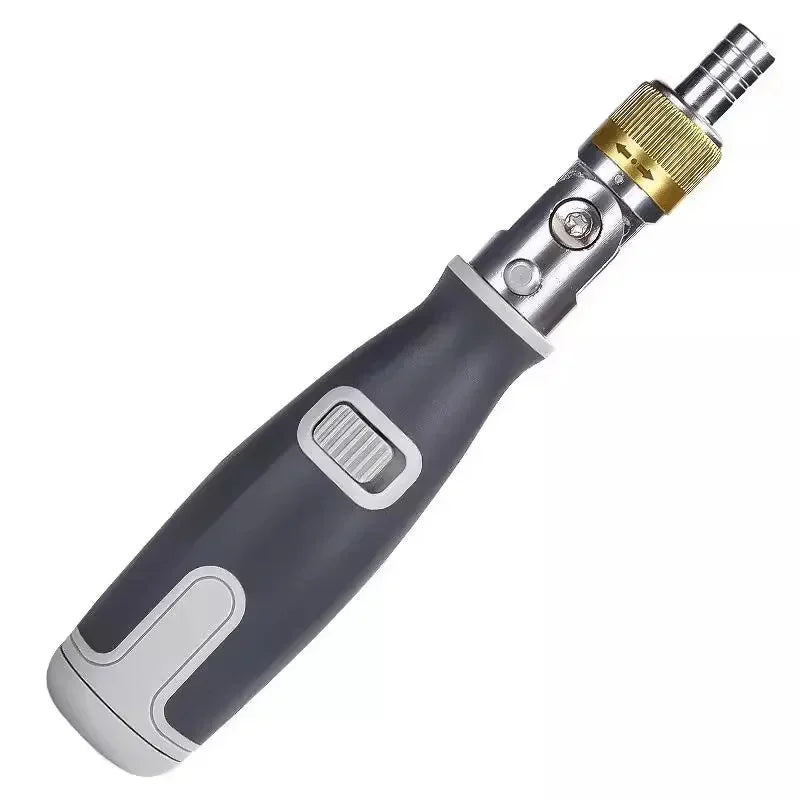 10 In 1 Portable Ratchet Screwdriver Multifunctional Hidden Screwdriver Head Corner Capable Multi Angle Screwdriver Set Peaceful Pleasures Health and Wellness Grey