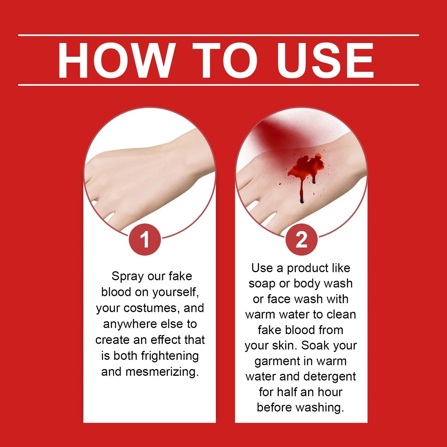 Halloween Fake Blood Spray – Zombie Vampire Wound Makeup