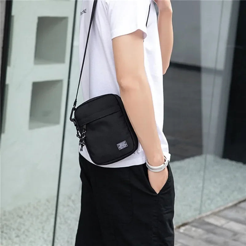 Oxford Crossbody Shoulder Bag – Casual Mini Satchel for Men & Women