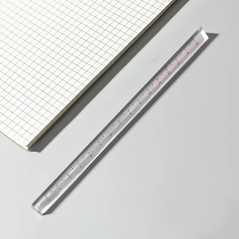 Simple Transparent Triangular Straight Ruler Kawaii Tools Stationery