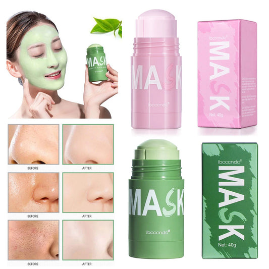 Green Tea & Rose Mud Mask Stick – Deep Cleanse & Pore Care 40g Clay Mud Face Mask Peaceful Pleasures Health and Wellness