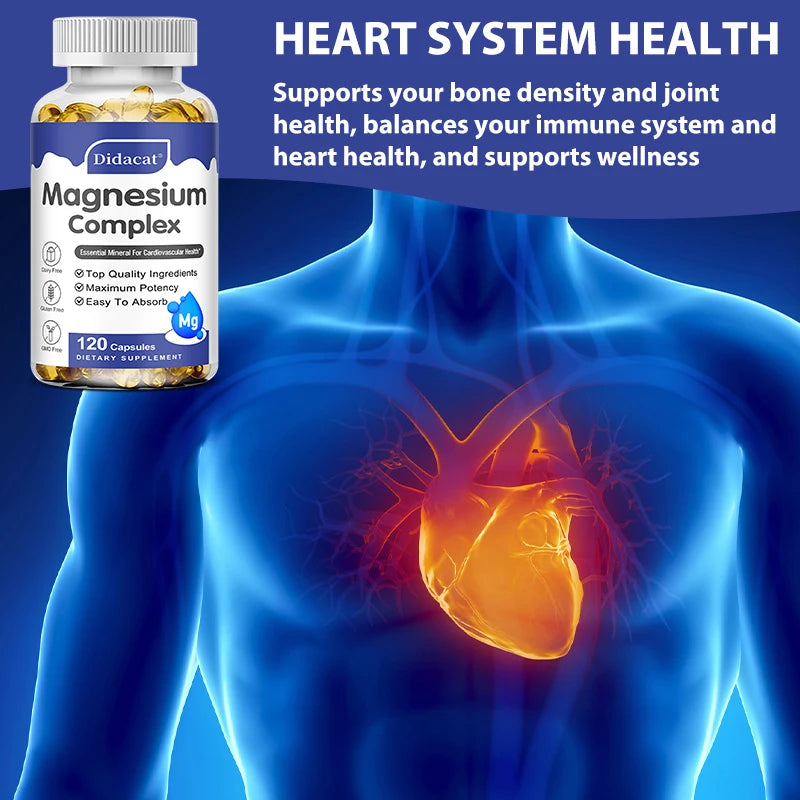 Magnesium Glycinate 500mg High Potency | 120 Capsules Non-GMO