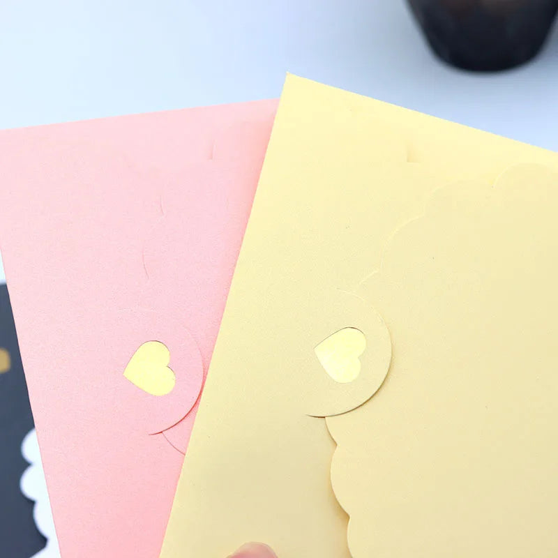 (20 Pieces/Lot) 11*17.5cm Paper Envelope Pearl Kraft Paper Gilding Love Envelope Bank Card VIP Membership Card Package Envelope Peaceful Pleasures Health and Wellness