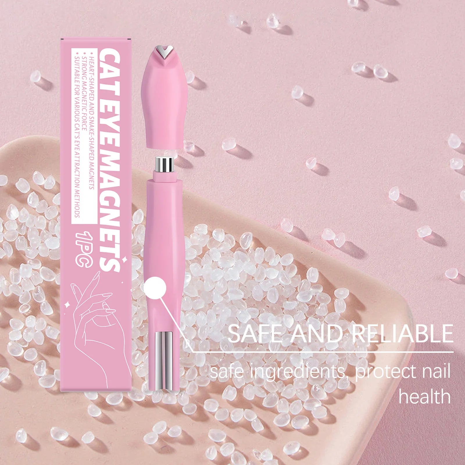 DIY Nail Magnet Stick Easy Control Create Diverse Nail Cat Eye Heart Styles Professional Design Cat Eye Nail Art Magnetic Tool Peaceful Pleasures Health and Wellness