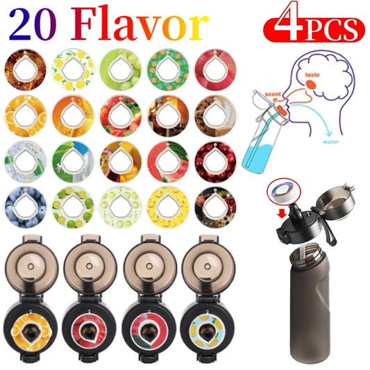 1-4pcs Scented Flavoring Pods 0 Sugar Up Air Scent Fruit Flavour Water Drink Bottle Flawour Flavor Pod Water Bottles For Girls Peaceful Pleasures Health and Wellness