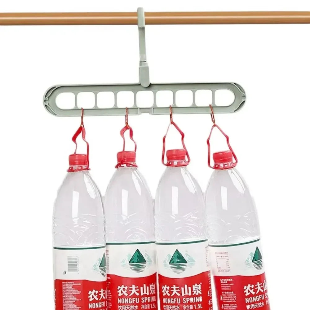 5-Pack Foldable 9-Hole Wardrobe Clothes Hanger Space Saver