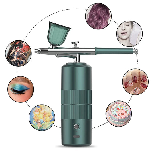 High Pressure Nano Oxygen Injector Multi-Function Household Spray Tattoo Spray Gun Face Humidifier USB Water Replenisher Manicur Peaceful Pleasures Health and Wellness