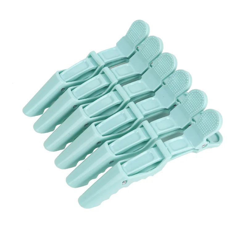 1/6pcs Black Alligator Hair Clips - Salon-Grade Non-Slip Grip, Wide Teeth & Double-Hinged for Hair Styling Clip Supplies Peaceful Pleasures Health and Wellness green