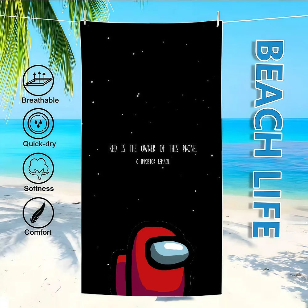 Among Us Quick-Dry Beach Towel | Pool, Travel & Camping