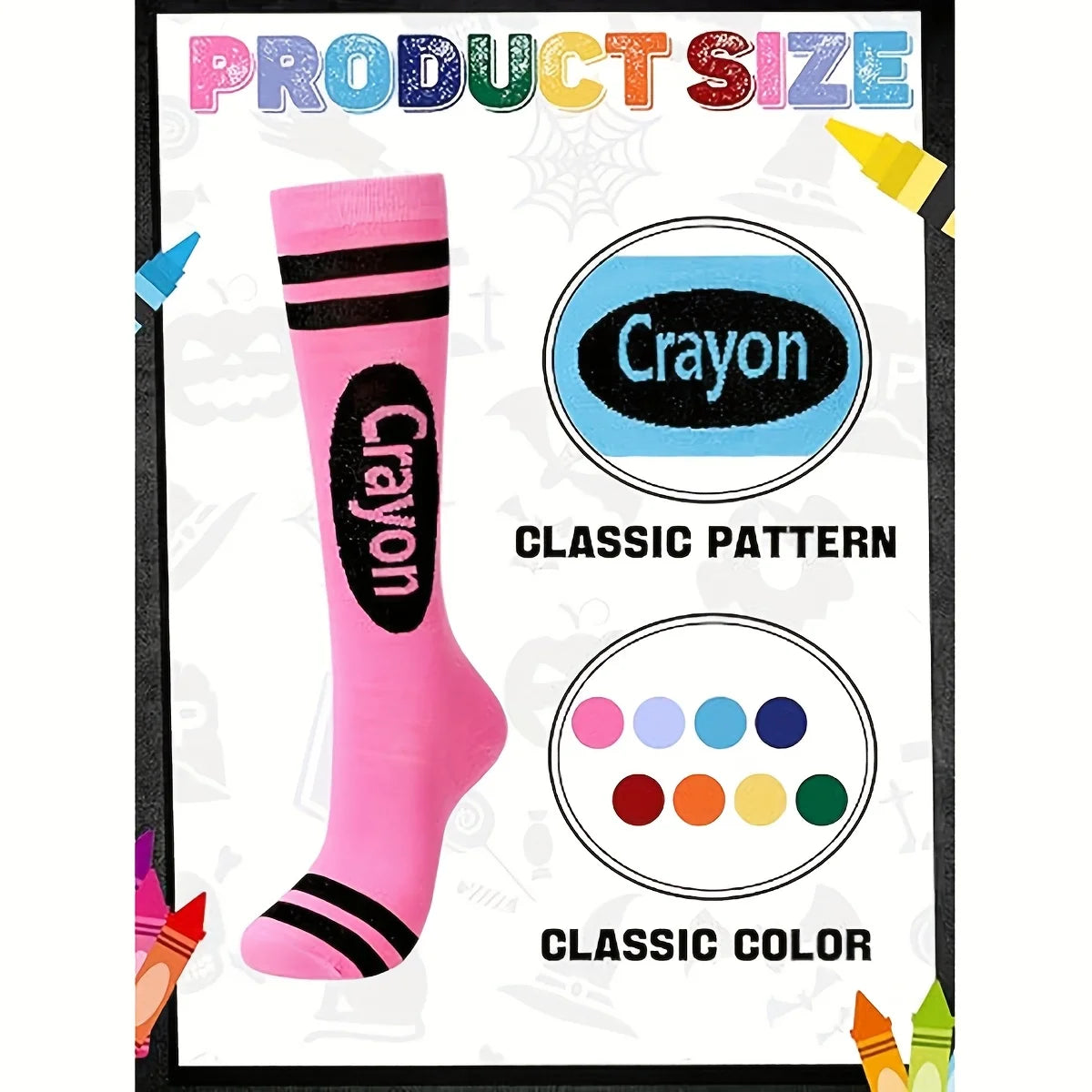 Colorful Striped Over-The-Knee Cotton Sports Socks | 1 Pair Knee-High Sports Socks Peaceful Pleasures Health and Wellness