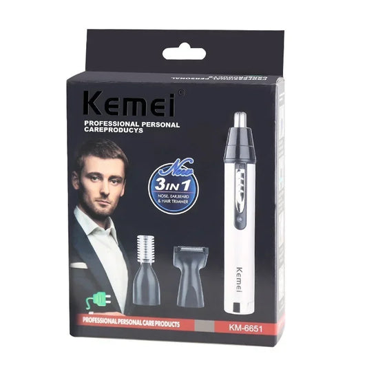 3-in-1 Rechargeable Nose Ear Eyebrow Trimmer for Men Nose & Ear Trimmer Peaceful Pleasures Health and Wellness