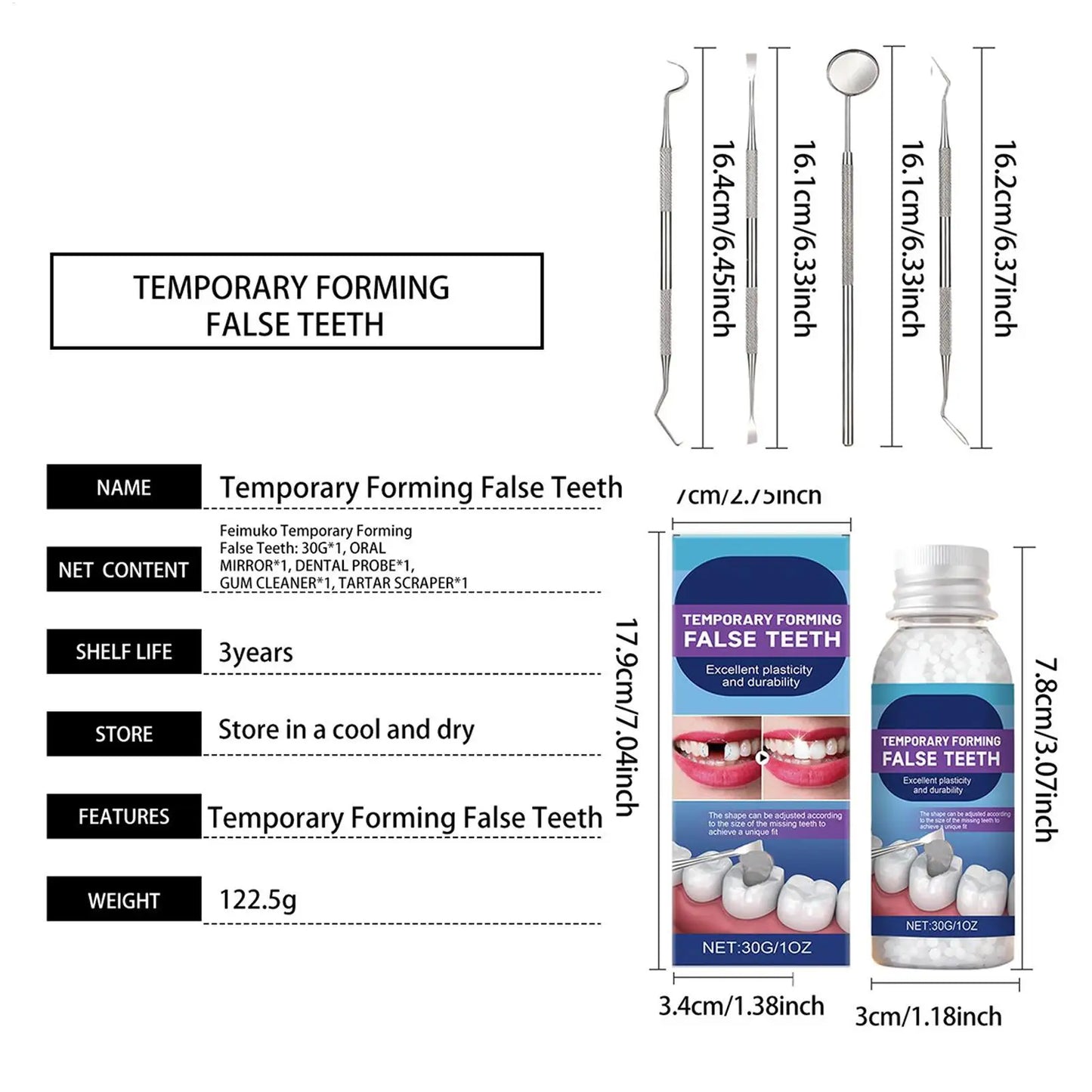 Teeth Repair Bonding Glue 30g Kit – Strong Hold & Natural Fit