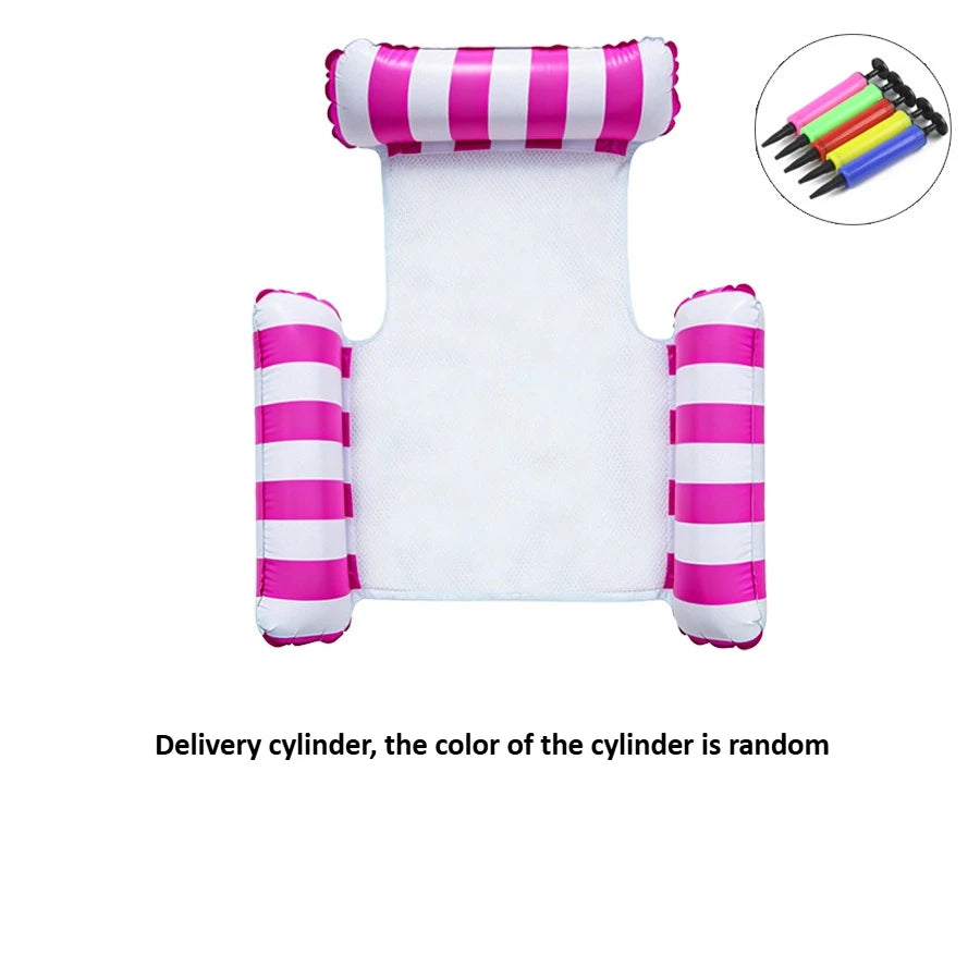 Inflatable Pool Float Mat – Foldable Water Hammock Lounge