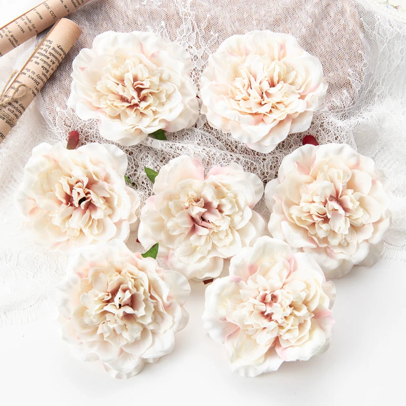 Silk Artificial Peony Dahlia Flower Heads 10cm – 5 or 10pcs
