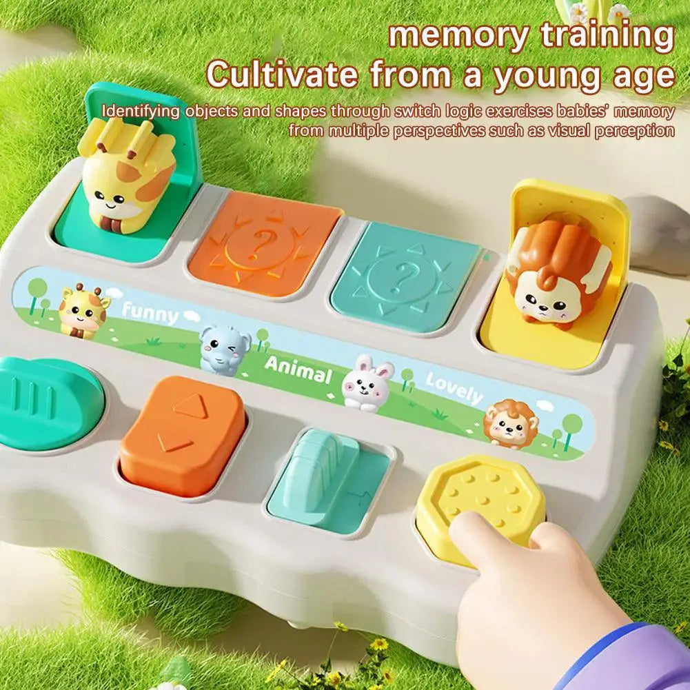 Montessori Pop-Up Animal Toy Box | Logic & Motor Skills for Kids