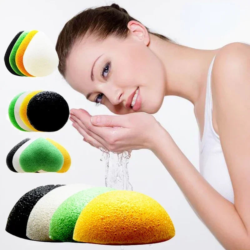 Natural Konjac Face Sponge 2-Pack – Gentle Exfoliating Cleansing