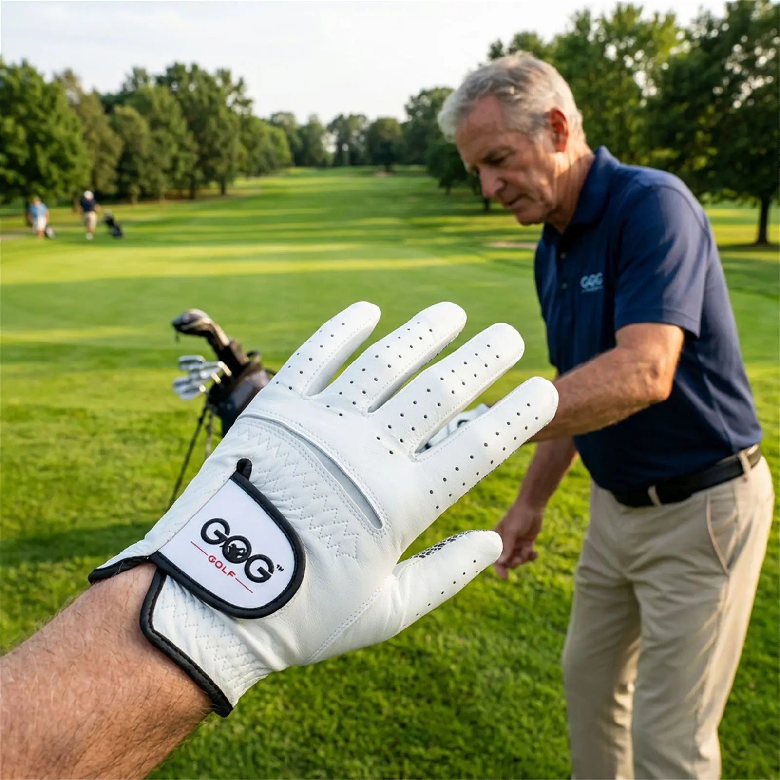 Men's Golf Gloves Imported Sheepskin Anti-Slip Wear-Resistant Breathable Comfort Fit for Sports Peaceful Pleasures Health and Wellness