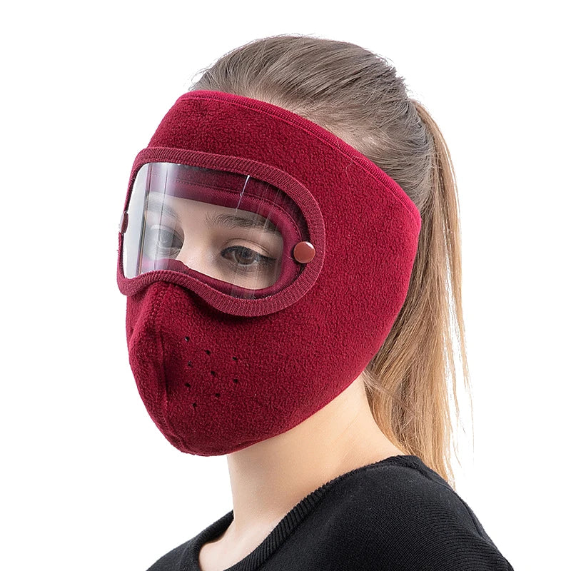 Facial Anti Fog Dust Proof Full Face Headgear Full Face Headgear with Removable Goggles Peaceful Pleasures Health and Wellness
