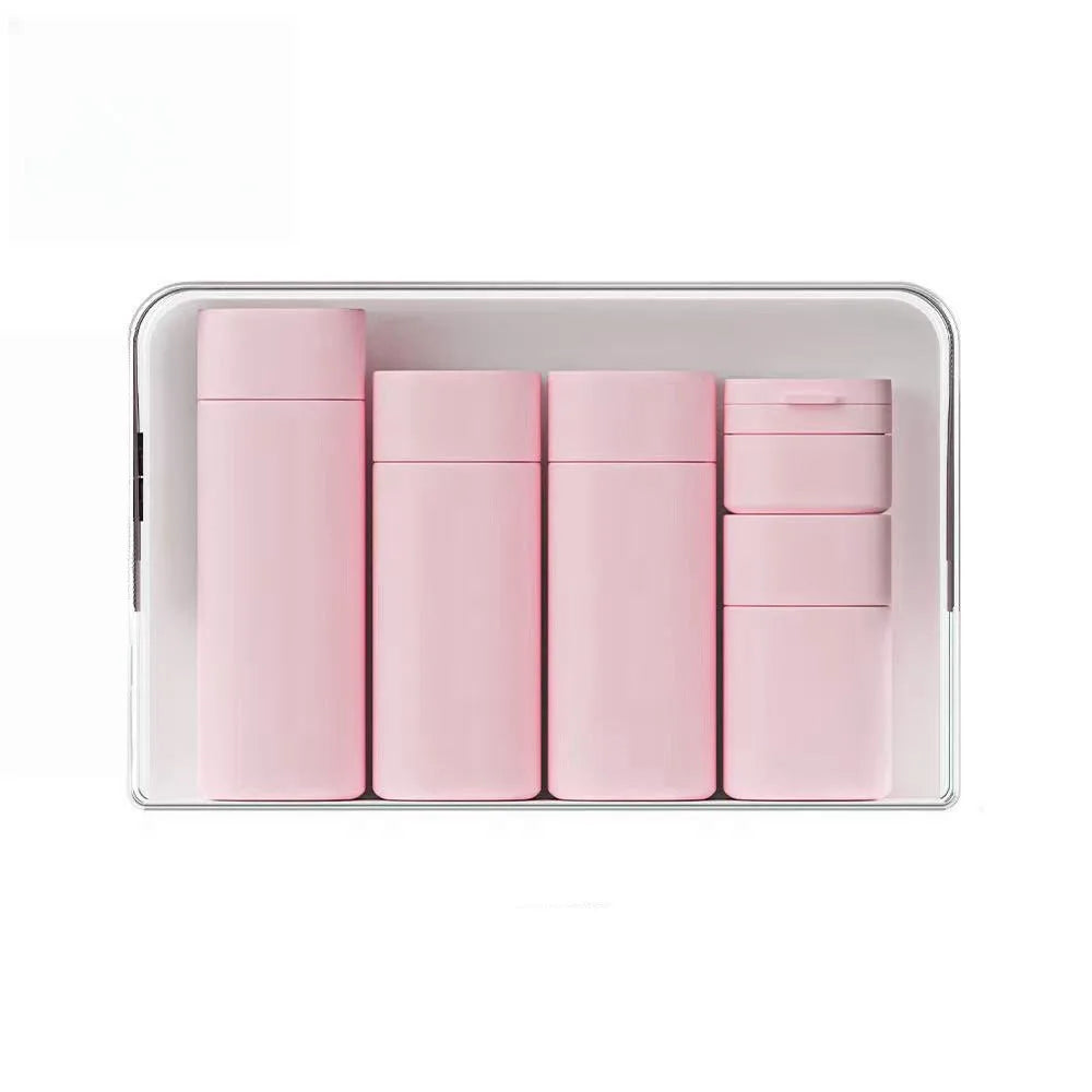 Travel Bottles Set, Silicone Squeezable Containers, Refillable Travel Accessories for Conditioner, Shampoo, Lotion & Body Peaceful Pleasures Health and Wellness Pink