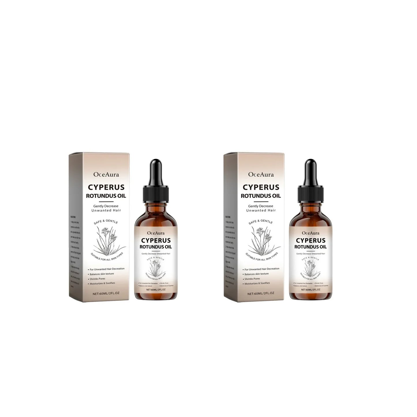 Cyperus Rotundus Hair Growth Inhibitor Oil – Natural 60ml