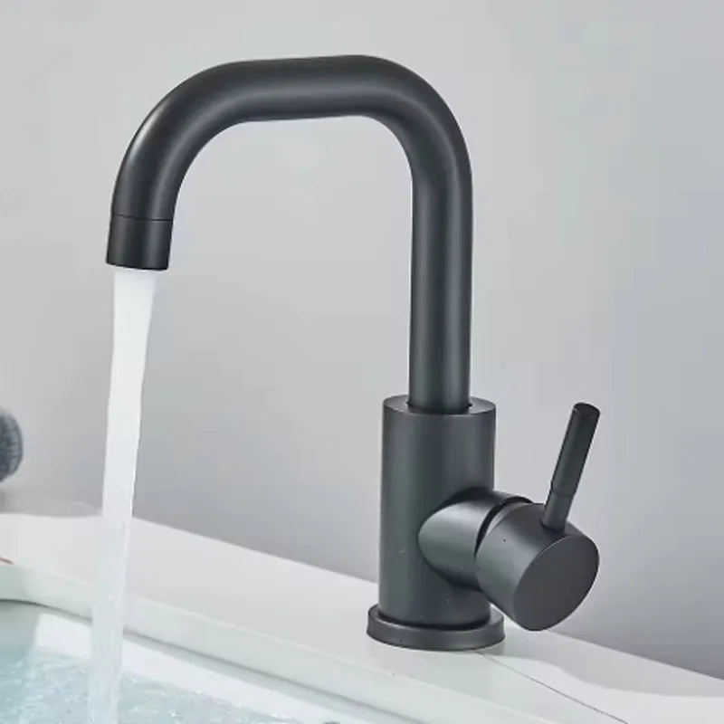 304 Stainless Steel Basin Faucet | 360° Swivel Single Lever Tap
