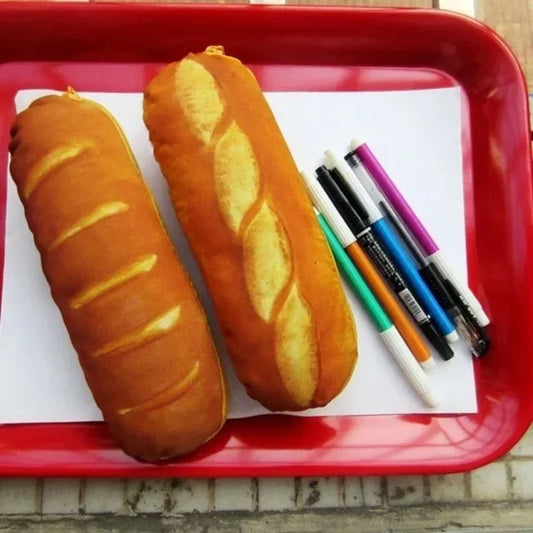 Creative Stationery Box Bread Shaped Pencil Case Large Capacity Fun Peaceful Pleasures Health and Wellness