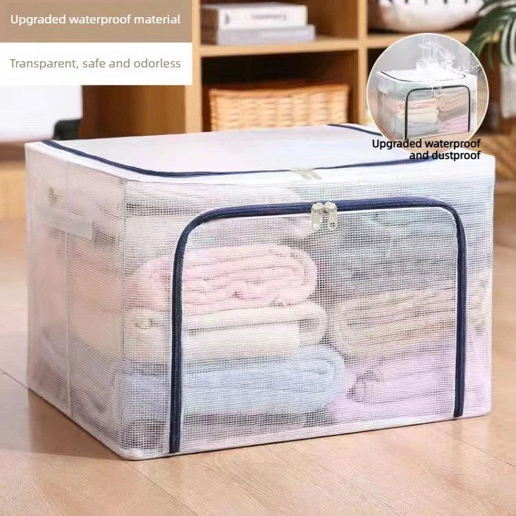 Large Transparent Clothes Storage Box | Wardrobe Organizer