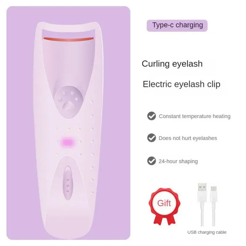 2pcs USB Rechargeable Heated Eyelash Curler - Fast Heating, Long-Lasting Curls, Safe & Portable Makeup Tool for Perfect Lashes Peaceful Pleasures Health and Wellness PURPLE