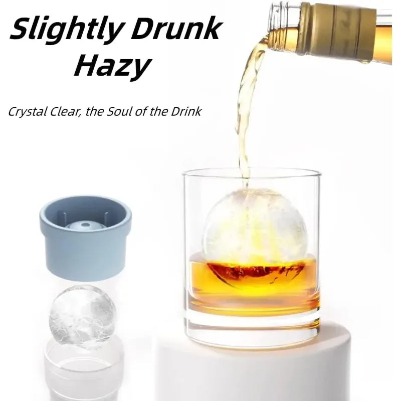 Large Round Silicone Ice Ball Maker – Whiskey & Cocktail Mold