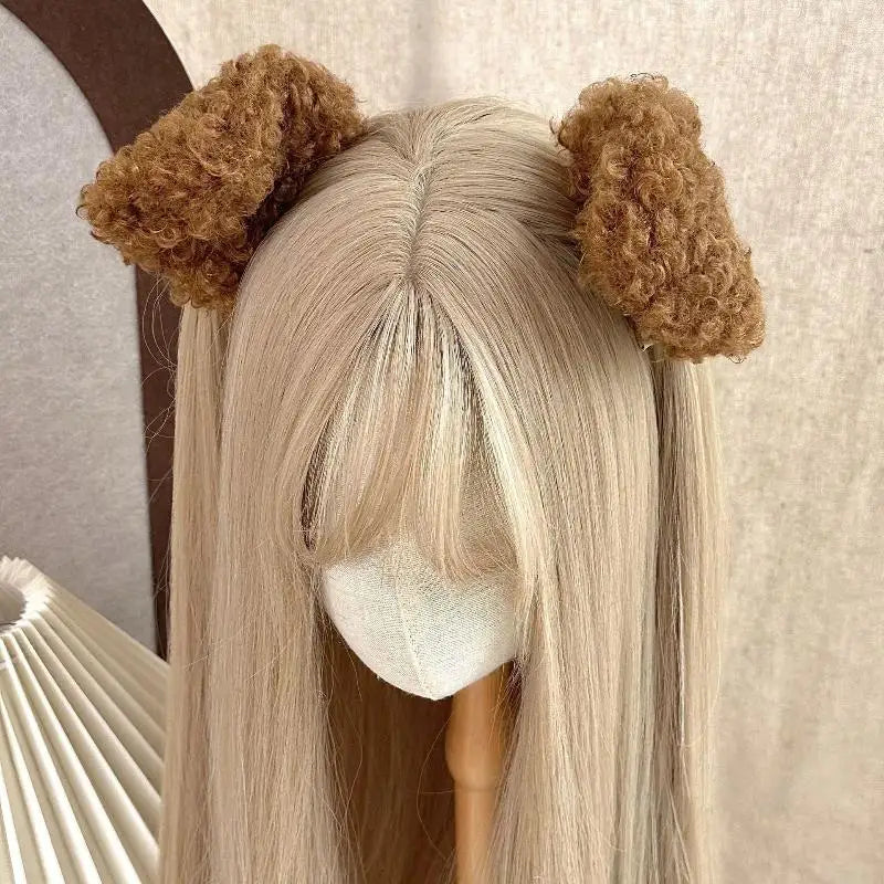 Soft Plush Dog Ear Hair Clips – Kawaii Girls Side Clips