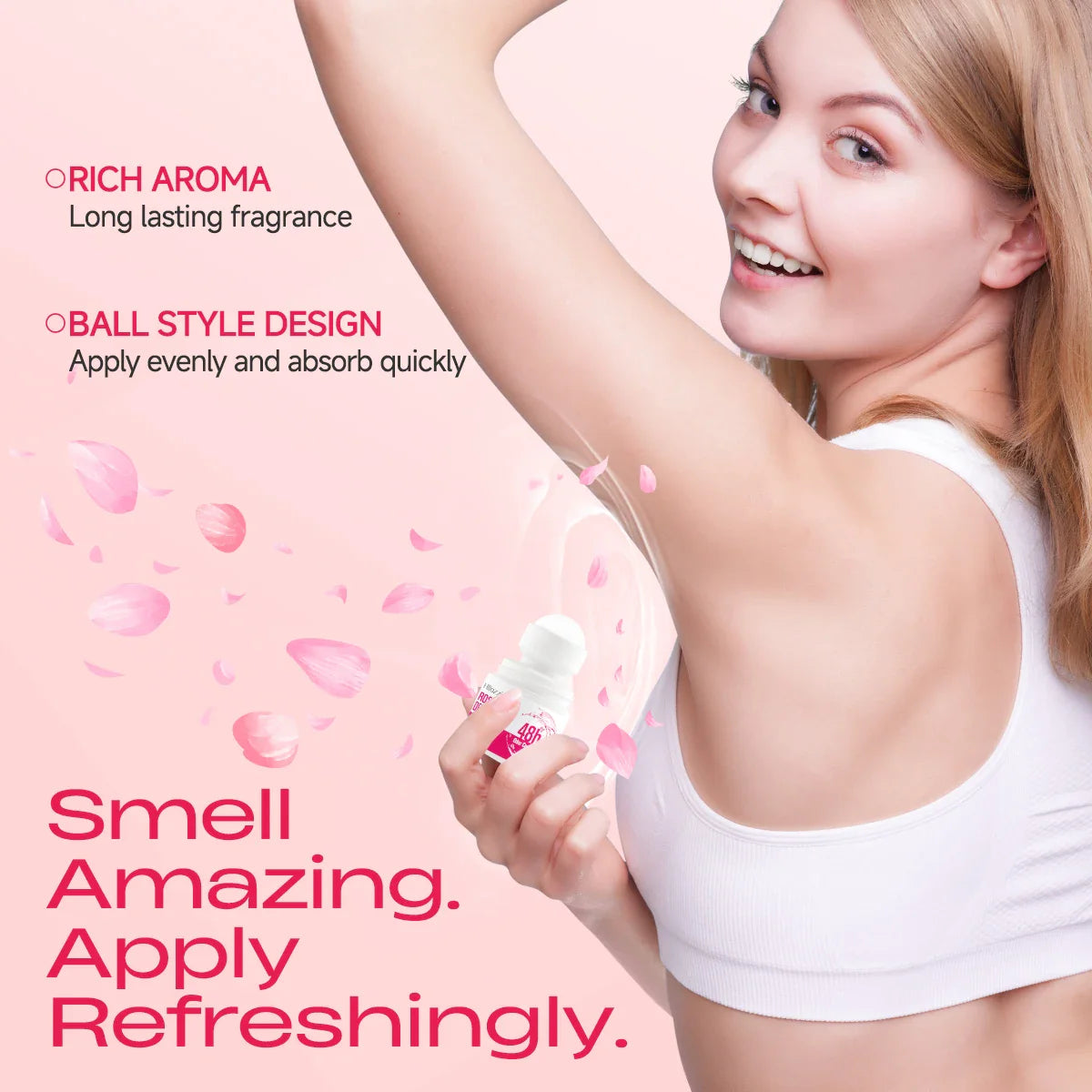 48-Hour Roll-On Deodorant – Vitamin C, Rose & Green Tea