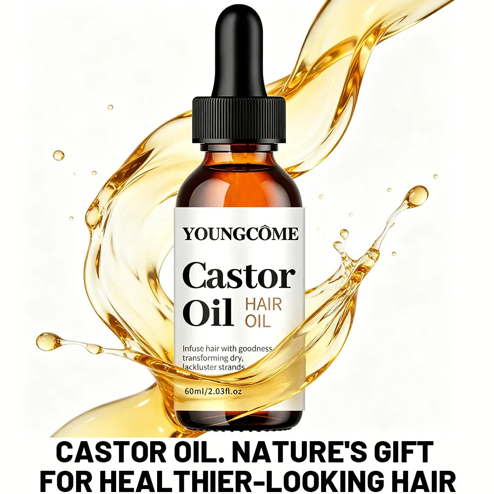 YOUNGCOME Castor Hair Oil Serum – Frizz Control & Shine