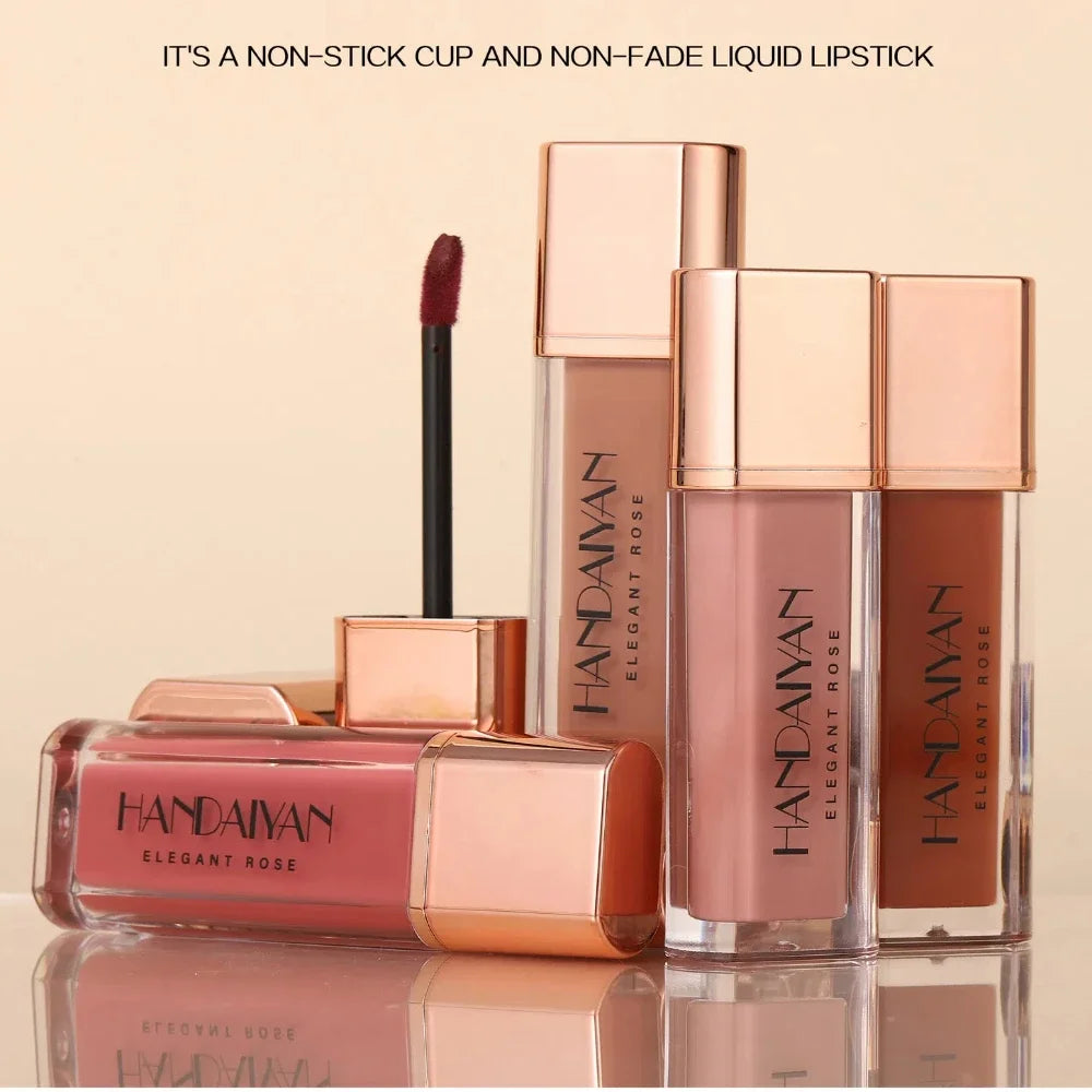8-Color Matte Liquid Lipstick – Waterproof Long-Lasting Lip Tint