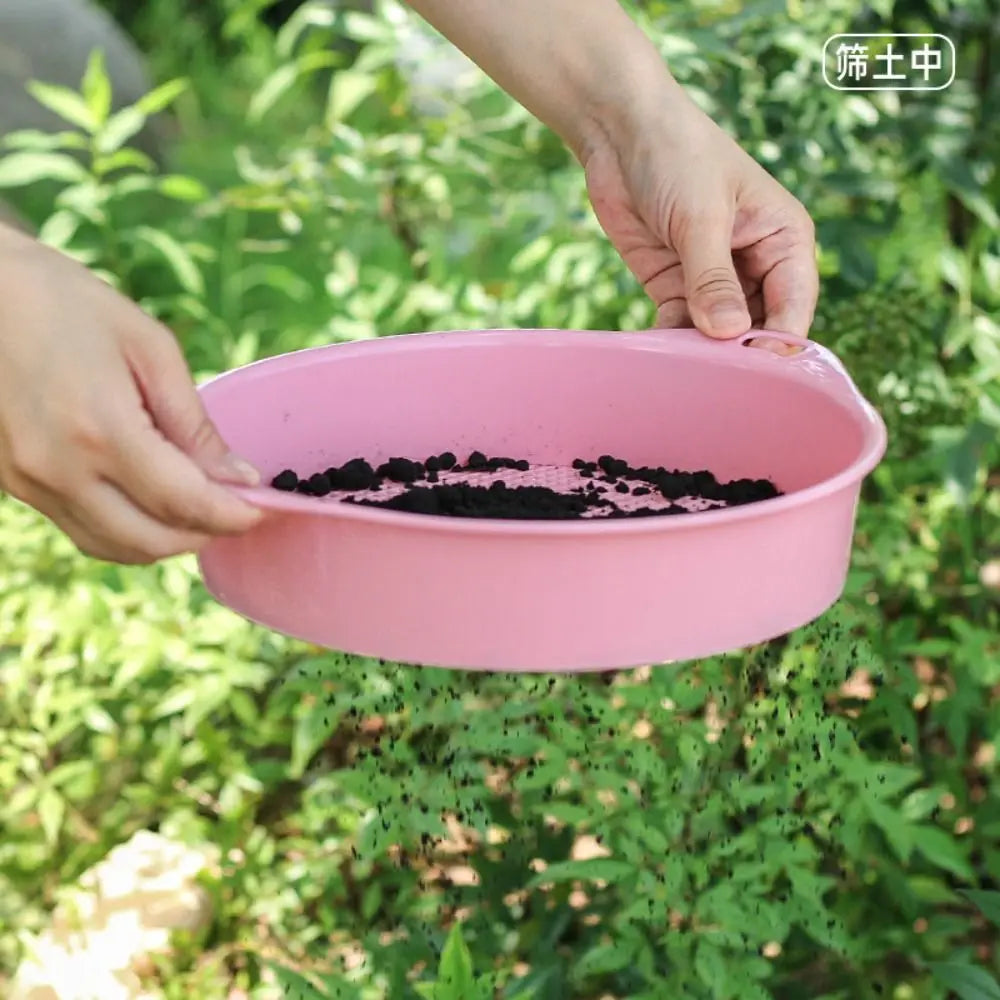 Plastic Soil Sieve Sifter | Round Garden Mesh Screen Filter