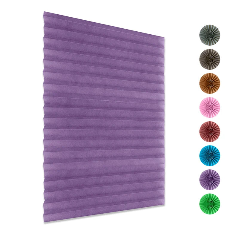 Self-Adhesive Blinds Semi-Blind Window Curtains Bathroom Kitchen Balcony Office Blinds Pleated Curtains Peaceful Pleasures Health and Wellness Purple 90x150cm
