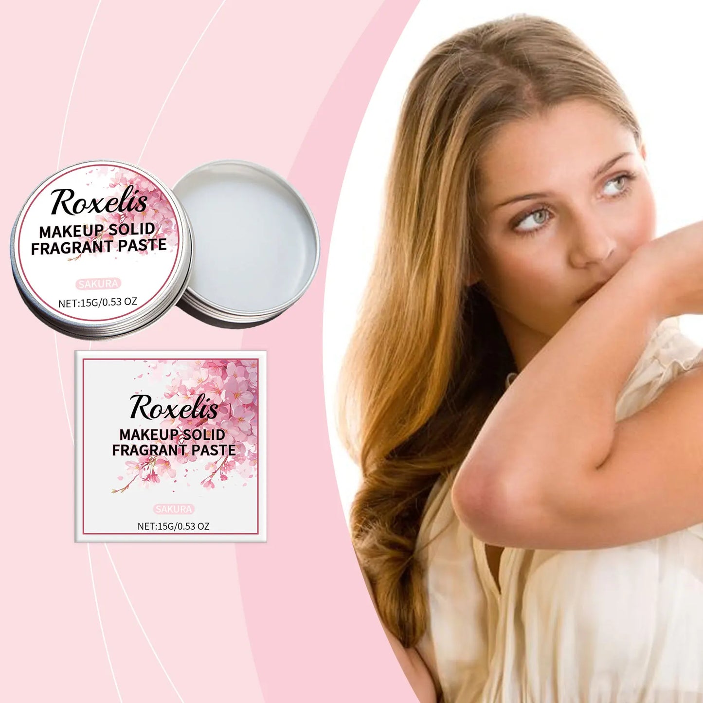 ROXELIS Sakura Solid Perfume Balm | Cherry Blossom Travel Scent