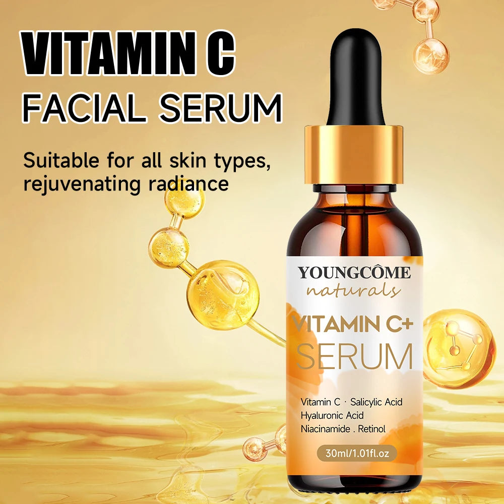 YOUNGCOME Facial essence Anti-aging Essence containing vitamin C,hyaluronic acid and retinol, Improves elasticity, Heals dryskin Peaceful Pleasures Health and Wellness
