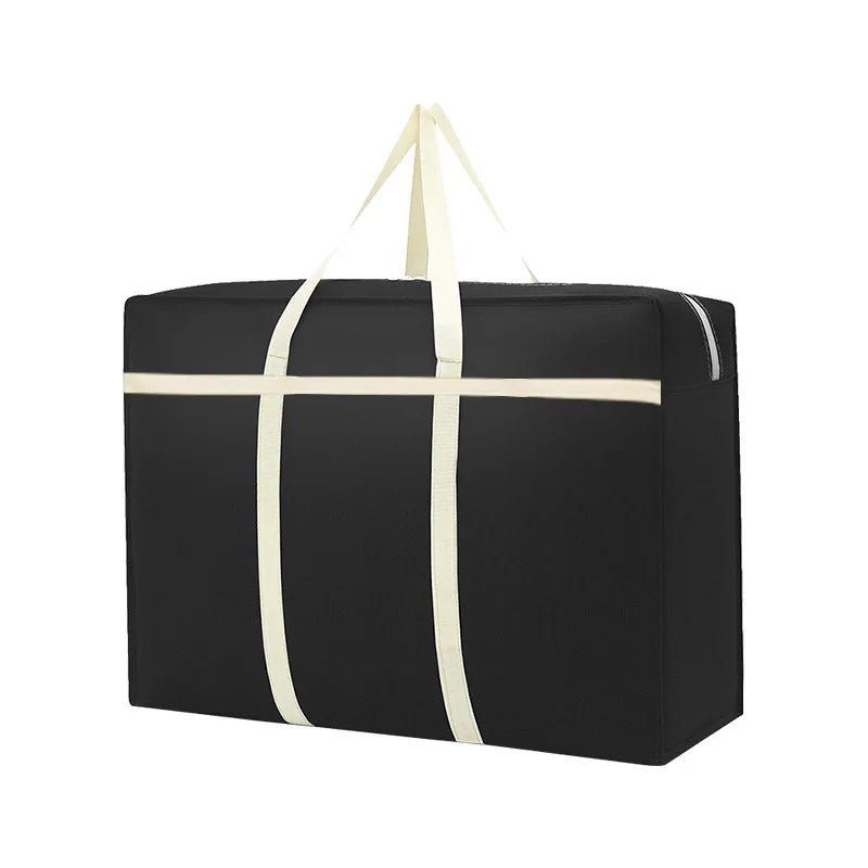 Extra Large Activity Bag, Heavy-Duty Storage Bag With Sturdy Zipper Handle For Storing Clothes, Pillows, Blankets, And Blankets, Peaceful Pleasures Health and Wellness black