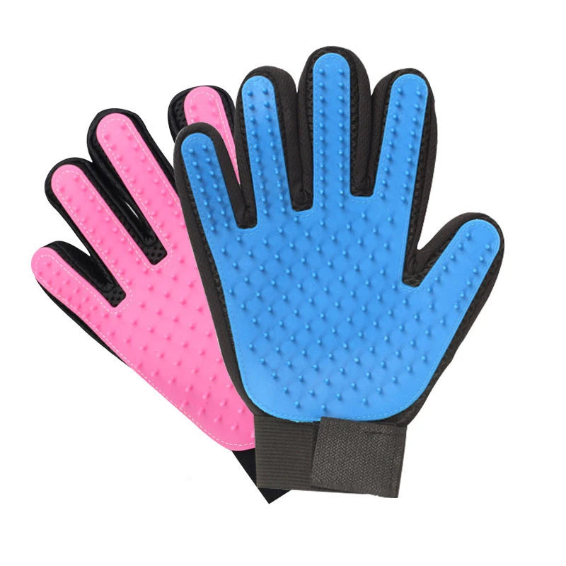 Silicone Pet Grooming Gloves for Cats & Dogs | Bath Brush
