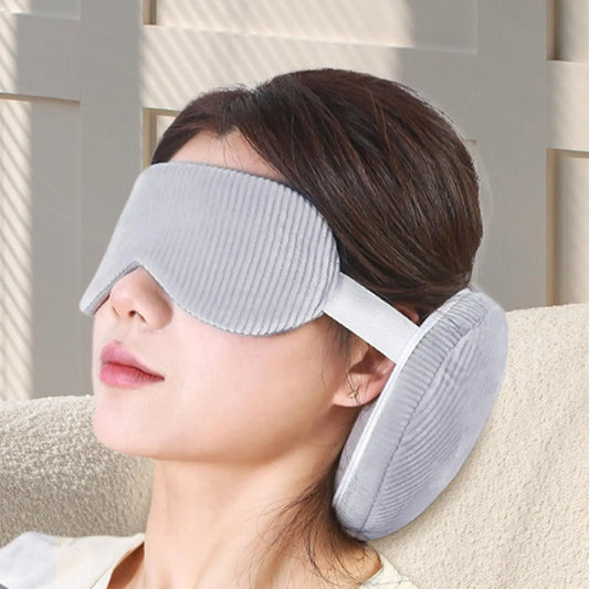 2-in-1 Travel Neck Pillow & Eye Mask – Foldable & Compact Travel Neck Pillow Oasis Select