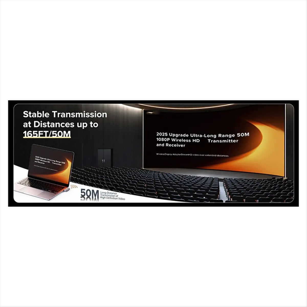 Wireless HDMI Transmitter Receiver 1080P 50M – Plug & Play Peaceful Pleasures Health and Wellness