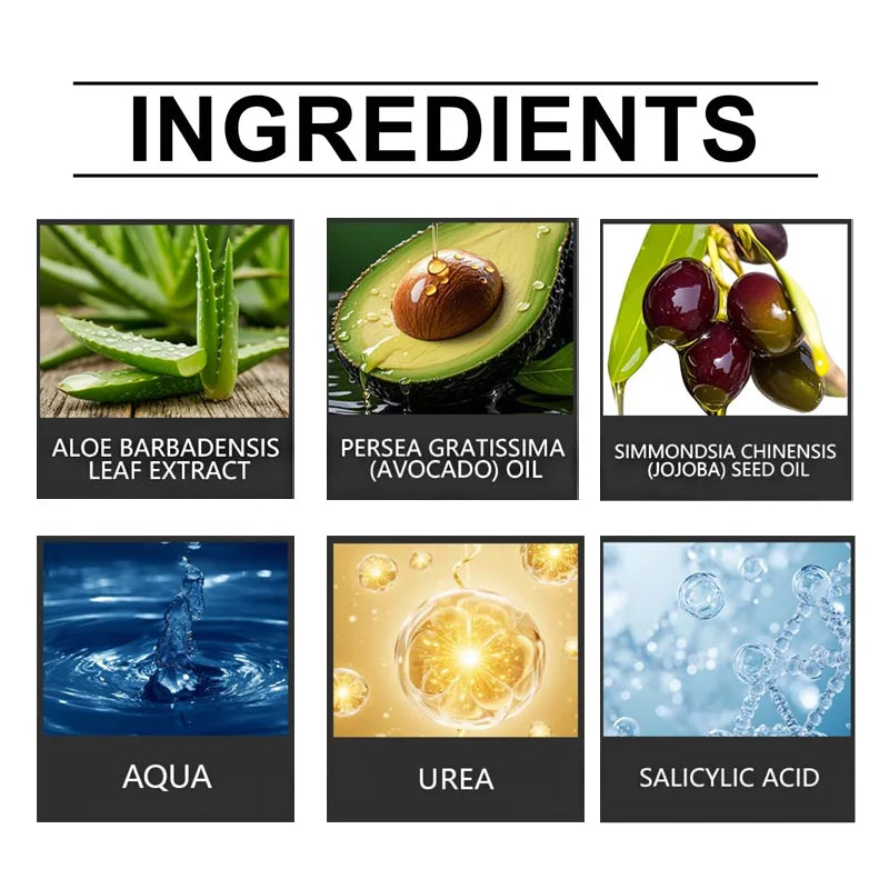 Intensive Foot Cream 60g - 42% Urea Formula for Extremely Dry Skin Softens Moisturizes Rough Areas on Hands & Feet Peaceful Pleasures Health and Wellness