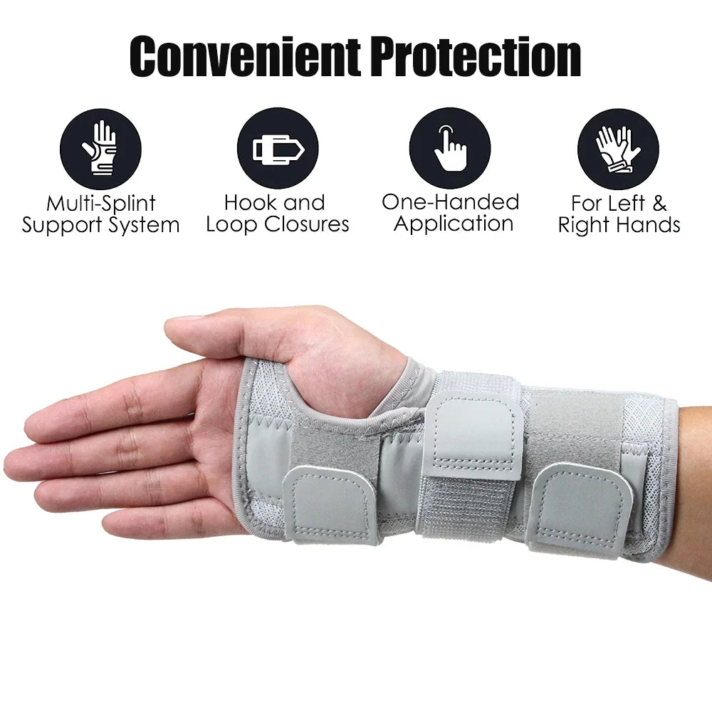 1PCSCarpal Tunnel Wrist Brace with Double Spring Support - Adjustable Night Brace for Arthritis,Stabilizer for Right/Left Hand Peaceful Pleasures Health and Wellness