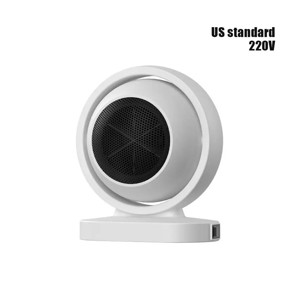 USA European Standard 220V Portable Small Desktop Mini Heater Household Energy-saving Intelligent Heating Grilling Stove Heater Peaceful Pleasures Health and Wellness White US 220V