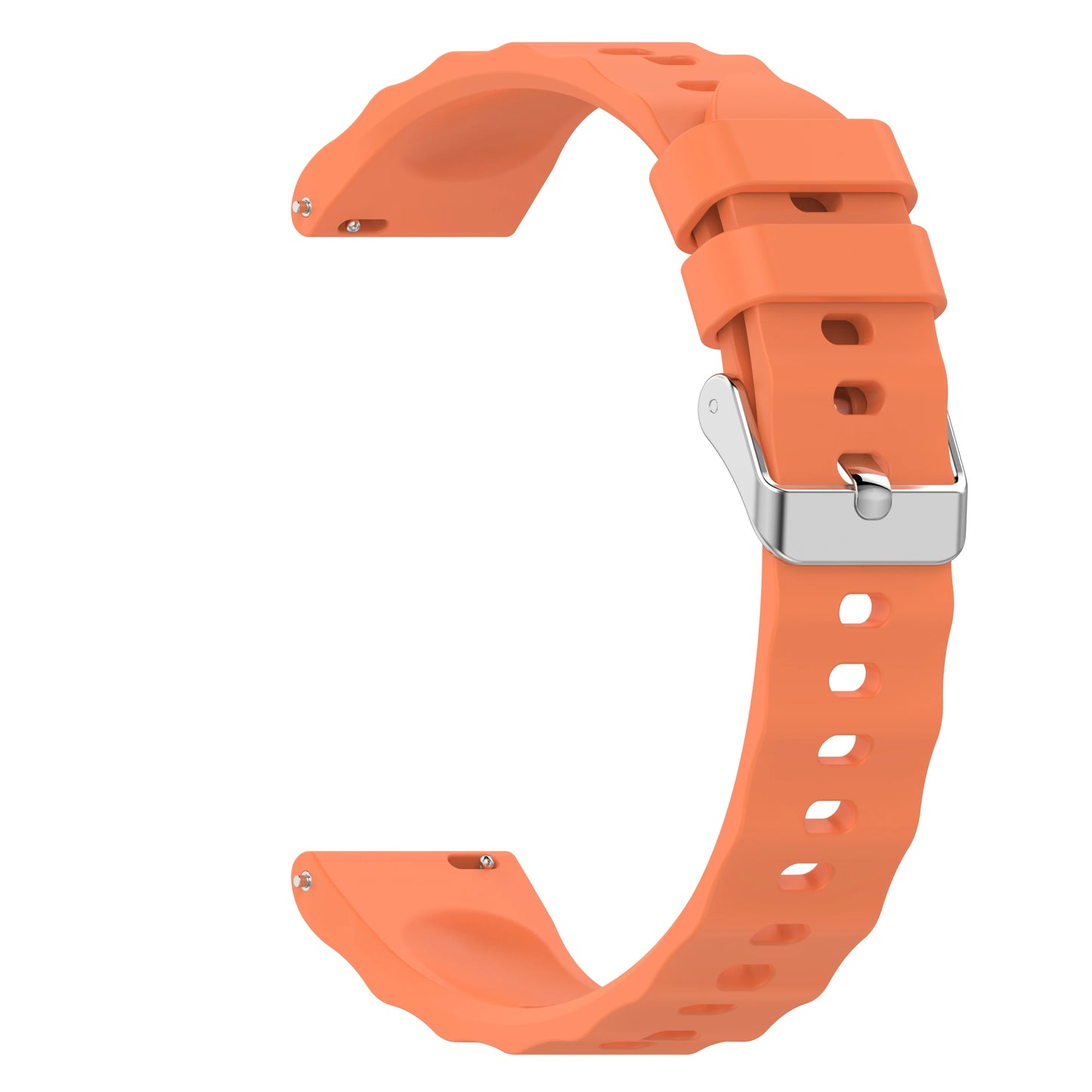 18mm Silicone Strap for Huawei GT6 GT5 GT4 & OPPO X2 Mini Peaceful Pleasures Health and Wellness Light Orange 18mm